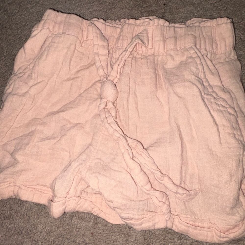 Light Pink Drawstring Shorts
